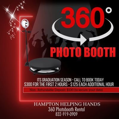 Hampton Helping Hands Capturing Memories 365 Days @ A 360 Angle! Book With Us ~ 360 Photobooth Rental