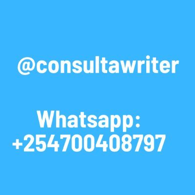 Experienced Technical Writer, providing  real time solutions within the best TAT
contact: consultingwriter4@gmail.com
Whatsapp :https://t.co/cref3maFFO

Plagiarism-Free