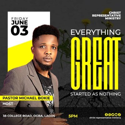 CRMinistry3's profile picture. A PASTOR, TEACHER AND A WRITER. For more info, connect with me on WhatsApp: https://t.co/JgFuku0s9x or click on the link below to buy my books on Amazon Kindle.