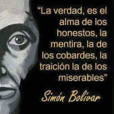 Soldado-Guerrero de Dios y de Mi Patria Amada Venezuela. Radicalmente Chavizta. Carajo.  CON LA VERDAD NI OFENDO NI TEMO. José Gervasio Artigas.