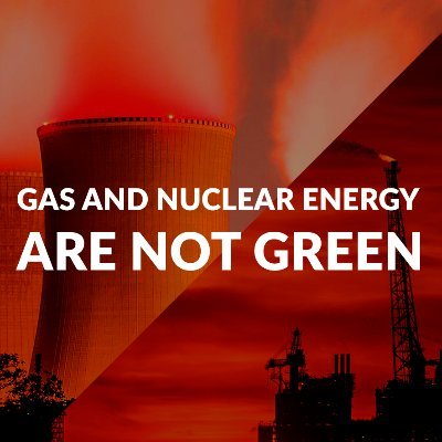 In July the EU parliament decides on whether gas and nuclear will become 