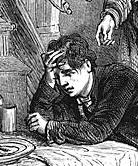 Victorian newspaper drudge. Victim of romantic catastrophe. Vehemently opposed to sobriety.