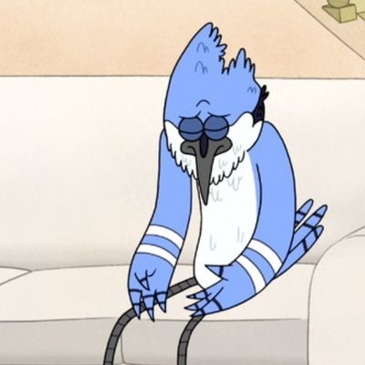 Heartbroken Mordecai listening to sad songs 
DM request!
#GrindCity