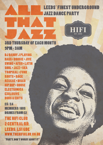 ATJLeeds's profile picture. Come, dance, party! Bass, boogie, jive, swing, Afro, Latin, soul, ska, tropical, funk, roots, rock, reggae, disco, hip hop, electronica, house, All That Jazz ;)