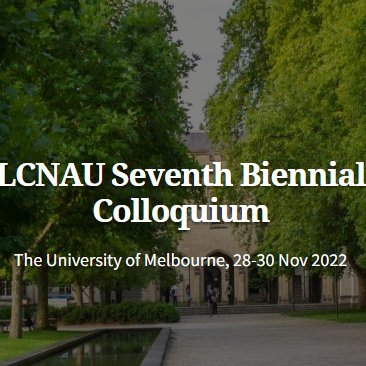 The LCNAU Seventh Biennial Commoquium is taking place at the University of Melbourne from 28th to 30th November 2022.