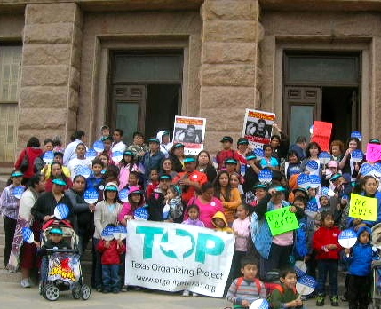 The Texas Organizing Project (TOP) improves the lives of low and moderate income Texas families by building power through community organizing