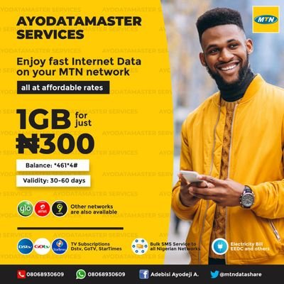 MTN Data is too expensive, see alternatives   Whatsapp: +2347030303316  Call: 08068930609