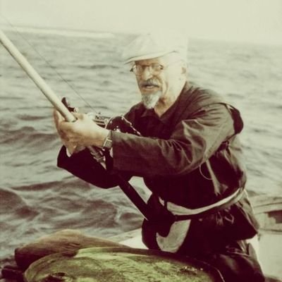 Trotsky on a fishing trip