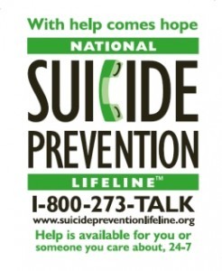 Call 1-800-SUICIDE / 1-800-784-2433
               suicidehotline1@hotmail