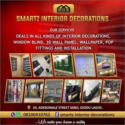 An interior decorator with swag.
What I give you is the best quality @ the best affordable price. Let's do business.