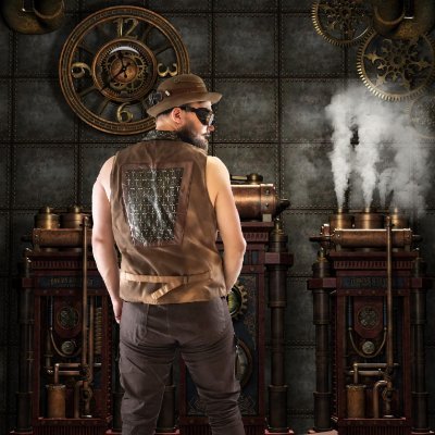 The Machinist of Professional Wrestling 
Mustache Grooming, Mechanical Genius, and Steampunk Professional Wrestler. 
Booking info at steampunkmyzery@gmail.com