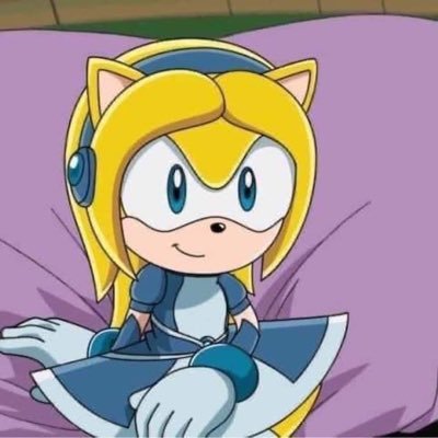 Maria the hedgehog look for a shadow Maria giggle bow her head