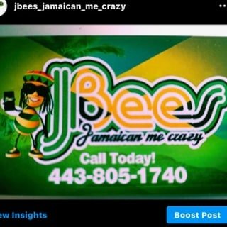 JbeesMe's profile picture. JBee's Jamaican Me Crazy was founded to share my love of Jamaican culture, flavors, and food.  We have a menu filled with authentic Jamaican dishes.
