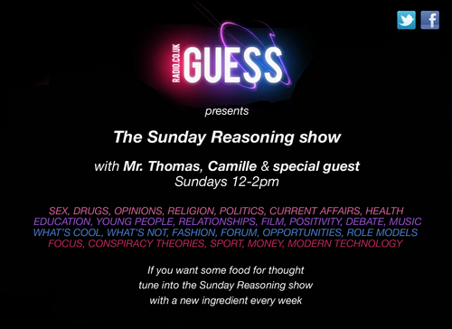 Mr Thomas and Camlle Talk Radio Show Every Sunday On http://t.co/m2dXRzw2xB. 12pm-2pm