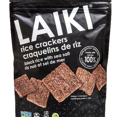 red and black gluten free rice crackers