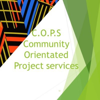 Community Organisation people's support (Helderberg Cops). Local job creation for Homeless and unemployed