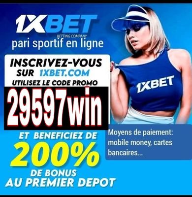 1xbetSociete's profile picture. 𝖢𝗋𝖾́𝖾𝗓 𝗎𝗇 𝗇𝗈𝗎𝗏𝖾𝖺𝗎 𝖼𝗈𝗆𝗉𝗍𝖾 1𝗫𝗕𝗘𝗧 𝖺𝗏𝖾𝖼 𝗅𝖾 𝖼𝗈𝖽𝖾 𝗉𝗋𝗈𝗆𝗈 *29597win* 𝖾𝗍 𝗋𝖾𝖼𝖾𝗏𝖾𝗓 𝗃𝗎𝗌𝗊𝗎'𝖺̀ *200%*  𝖽𝖾 𝖻𝗈𝗇𝗎𝗌
