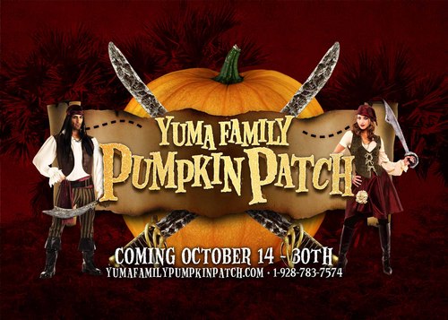 YumaPumpkins's profile picture. With hayrides, petting zoo, dancing, kettle corn, jumpy castles, hay maze, face painting, mini golf, Pirate Shows & Pumpkins! Fri 5-9pm, Sat 3-9pm, Sun 5-8pm!