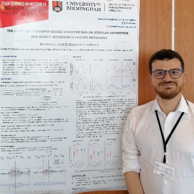 Giacomo_Nardese's profile picture. BSc in Sports Science, MSc in Sports Science and Injury Prevention (ITA).
MRes student in Neuromusclephysiology and Pain at the University of Birmingham, UK.
