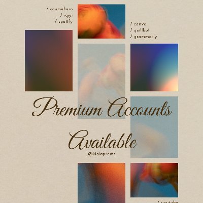 Cheap premium accounts available 
// Slide into my dm for queries
// Open for resellers
// #kialaprms for proofs