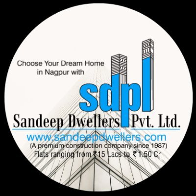 SdplNagpur's profile picture. A Premium Construction Company in Nagpur since 1987. Residential properties 1 to 4 BHK ranging from Rs.14.5L to 1.25 Cr. Choose Your Dream Home with us.