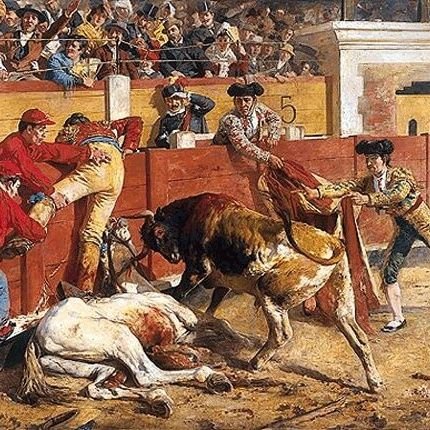 La vara rota, pintura del venezolano Arturo Michelena.

Soy muy feliz cuando voy a los toros