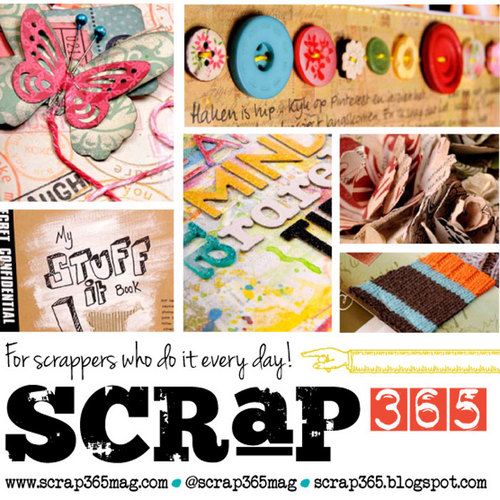 Monthly scrapbooking magazine features: off the page, mini albums, art journals, step-by-step techniques