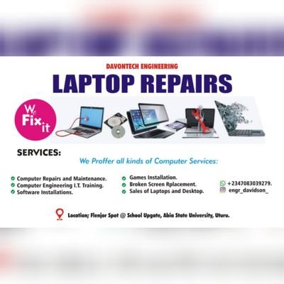 davon_techeng's profile picture. We Proffer All Kinds Of Computer Services!!!
With Us You Get The Best.