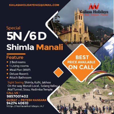 KailasaHolidays's profile picture. Kailasa Holidays is a leading travel solutions and management firm. We are able to arrange Tour packages in Domestic Destinations in India.