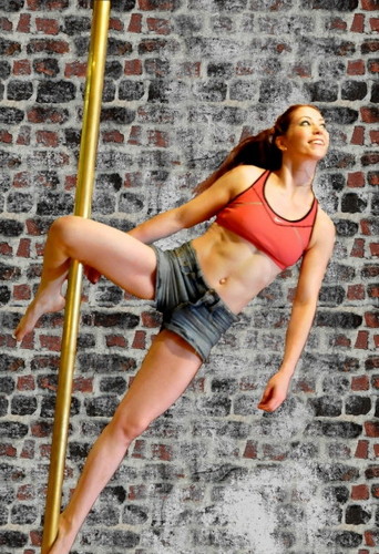 Aerial pole instructor.