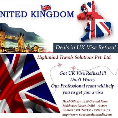 UK Visa Refusal...No worries we help you to get UK Visa.. Jobs for Caretakers & Nurses in UK - HIGHMIND TRAVEL PVT. LTD. - Call :. 9911887155