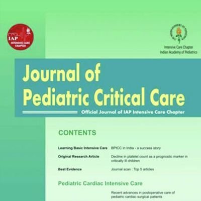 Official Journal of Pediatric Intensive Care Chapter, Indian Academy of Pediatrics
