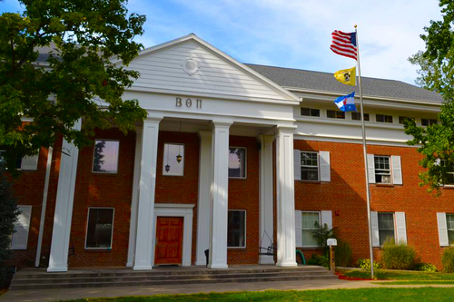 Beta Theta Pi - Delta Chapter.
Founded in 1845 at DePauw University.
Oldest continually-running Greek-letter fraternity chapter in North America.