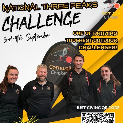 We're 5 🏏 🦡 from @CornwallCricket taking on the mighty National 3 Peaks challenge to raise money for @Chance2Shine
Donate here 👉 https://t.co/wv5iH53B6G