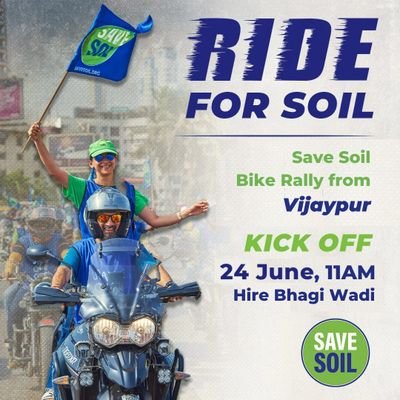 Motorcyclists creating awareness about #SaveSoil movement across cities and towns in Karnataka