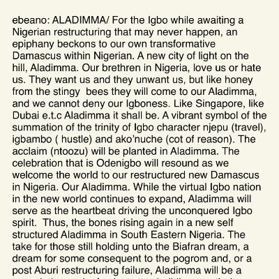 Ka Ala Igbo Di Mma.                                             #Email: aladimma@ebeano.org