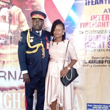 Engr Okwudiri Daniel Ohaa (FNSE) Chief Fire Officer Enugu State Fire Service. Fellow of the Nigeria Society of Engineers. UK certified  Risk Assessor.