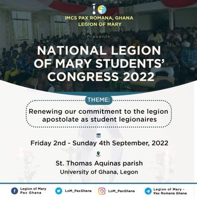 LoM_PaxGhana's profile picture. Official Twitter handle for the National Students caucus of the Legion Of Mary, Ghana.