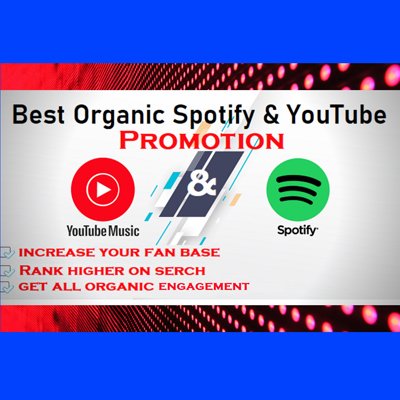 I promote Spotify and YouTube songs and videos. If you want to promote Spotify songs or YouTube videos, message me in the inbox. Thank you.