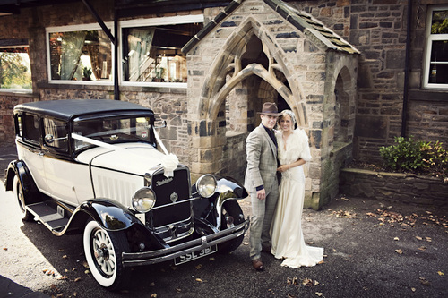 Ladybridge Vintage Cars offer truly unique chauffeur driven vintage Wedding car hire in Bolton Manchester and Lancashire.