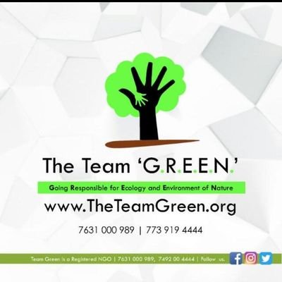 TweetTeamGREEN's profile picture. The Team GREEN is a registered NGO, consisting of people who have pledged to plant & care for trees all year round.
Contact : 7739194444, 7631000989