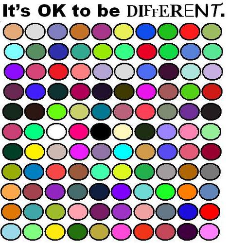 it's OK to be different. You’re not a FREAK. Don’t try and blend into the crowd and try and fit the common MOULD which society and the media have built.