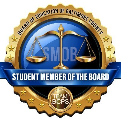 Official Twitter to share info on the 42nd Student Member of the Board of Education of Baltimore County. Representing over 111,000 students. #TEAMBCPS