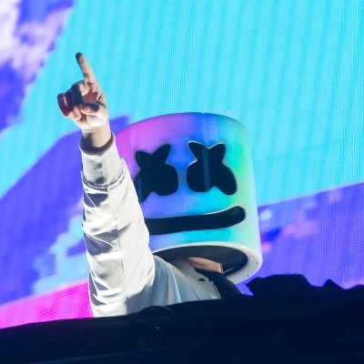 A fan posting about @marshmello's projects and music. X‿X