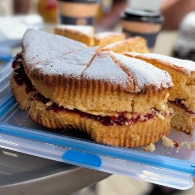 Fat bloke. Drives a mini. Rides a bike. Loves cake