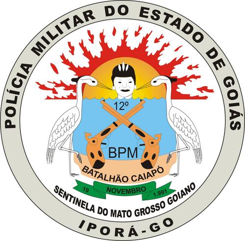 12º Batalhão de Polícia Militar - Batalhão Caiapó. Sede na cidade de Iporá-GO. O comandante é o Tenente Coronel J.Frazão.