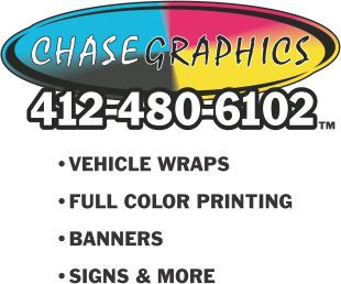 Chase Graphics creates brilliant colorful vehicle wraps in Pittsburgh, PA for your personal or corporate car, SUV, van, 24' truck or 53' trailer.
