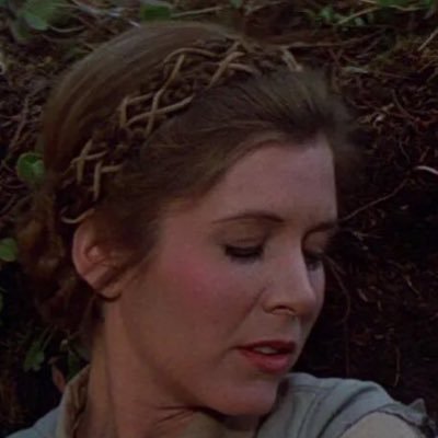 carrie fisher’s voice in return of the jedi, that’s it, that’s the bio