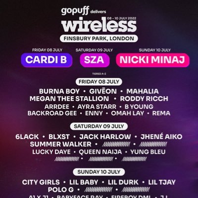 Message me for wireless tickets Finsbury Park £100 for each ticket 10 tickets available