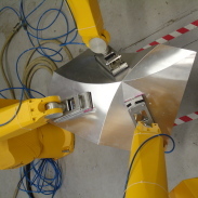 The art of folding paper with your hands, the technology of folding metal with robots.